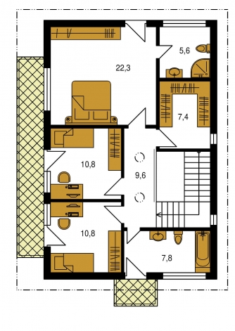 Mirror image | Floor plan of second floor - ARKADA 14